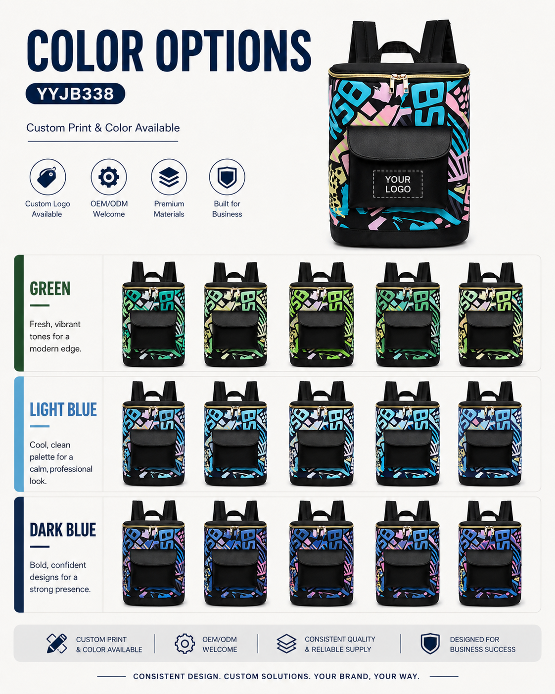 YYJB338 printed mommy backpack product poster 4