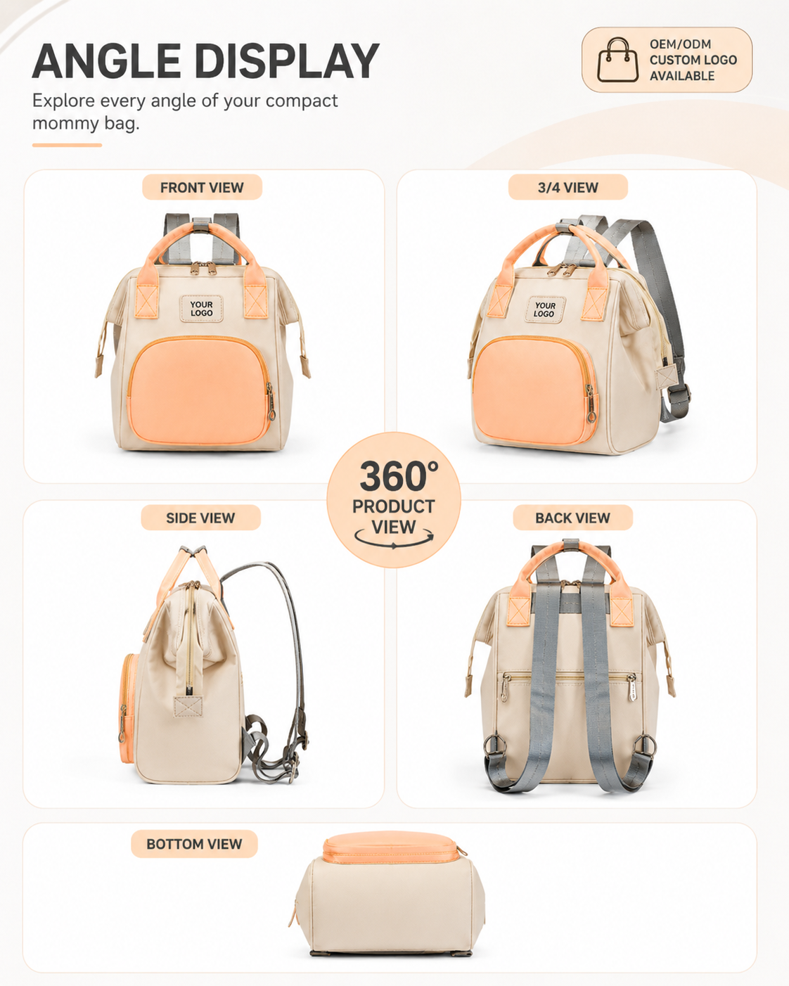YYJB593 Compact Mommy Backpack product image 8