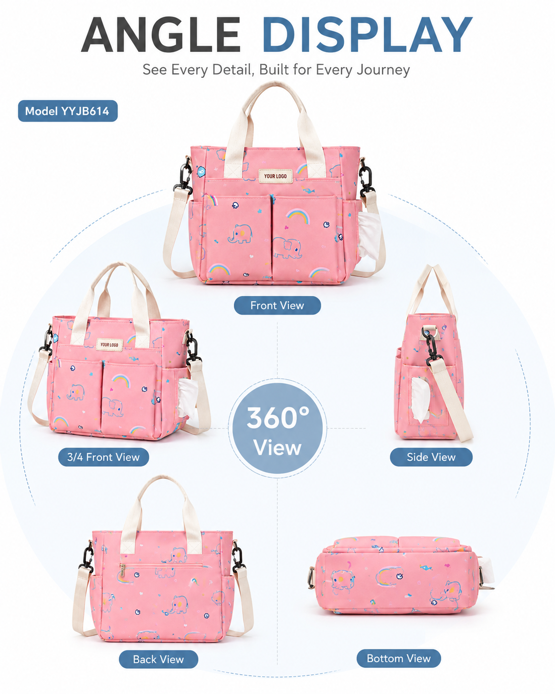 YYJB614 Printed Mommy Tote Bag product image 5